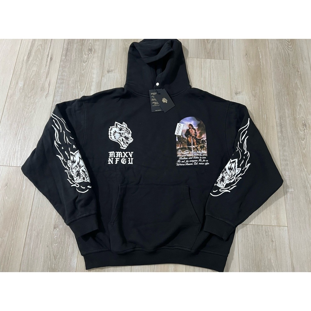 Darc Sport Wolf Club Until Valhalla Hoodie Sz L 105-1000